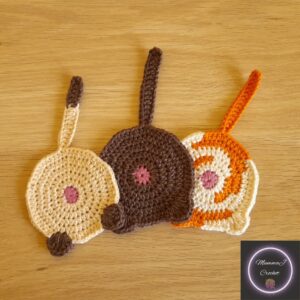 Crochet Cat Butt Coasters PDF Pattern