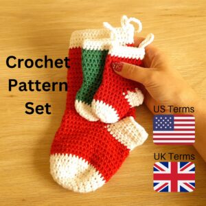 Crochet Christmas Stocking Set