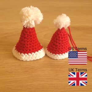 Crochet Santa Hat Ornament