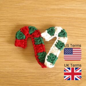 Crochet Candy Cane Hair Clip