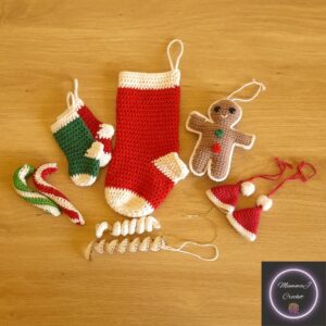 Crochet Christmas Ornaments Set