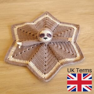 Crochet Sloth Lovey Pattern, Uk Terms