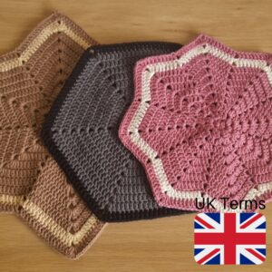 3 Pack Crochet Lovey Blankets PDF, UK Terms