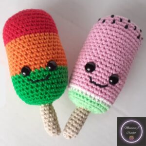 Crochet Watermelon Popsicle Pattern
